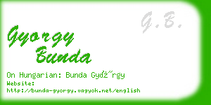 gyorgy bunda business card